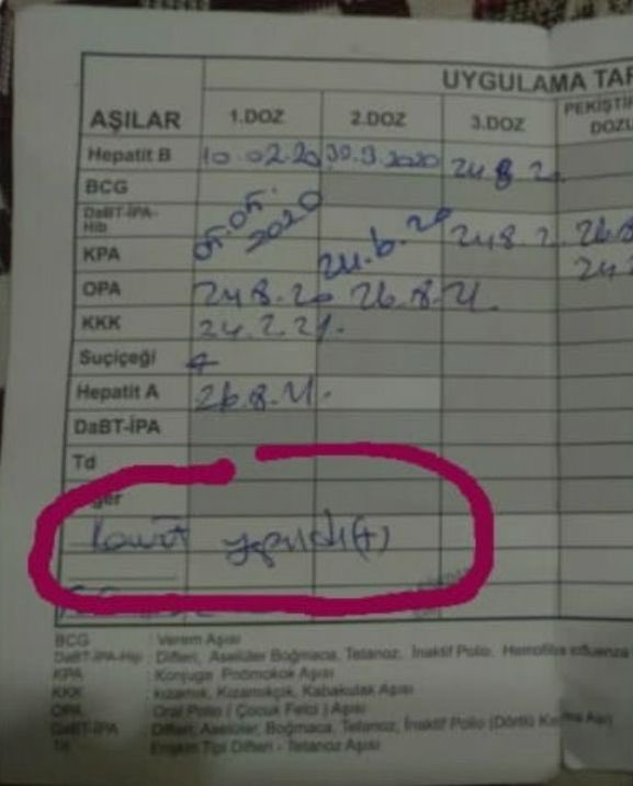 Bebekte aşı deneyi 'K vitamini' çıktı