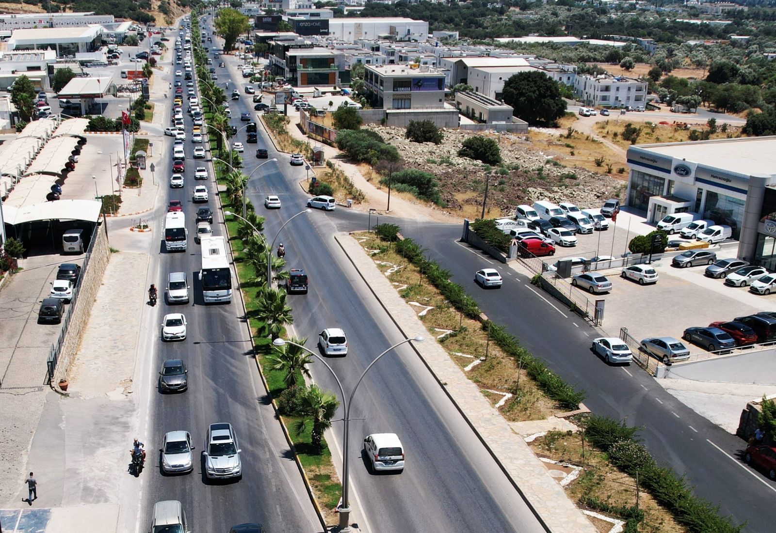 Bodrum'a bir günde giren araç sayısı 40 bini geçti