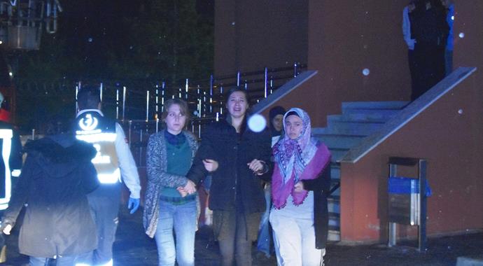 Konya'da lise pansiyonunda yangın