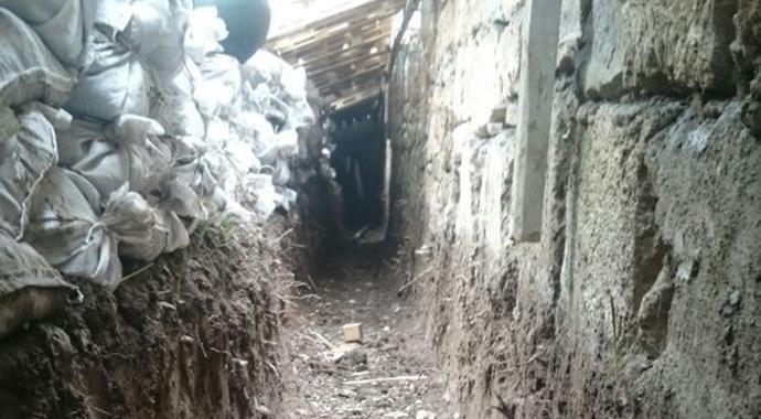 Teröristlerden 'sera' görünümlü tünel!