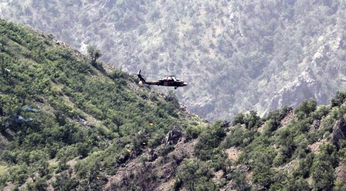 PKK'lılar böyle vuruldu-İşte o görüntüler
