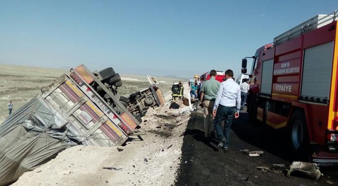 Konya'da çok feci kaza: 10 ölü