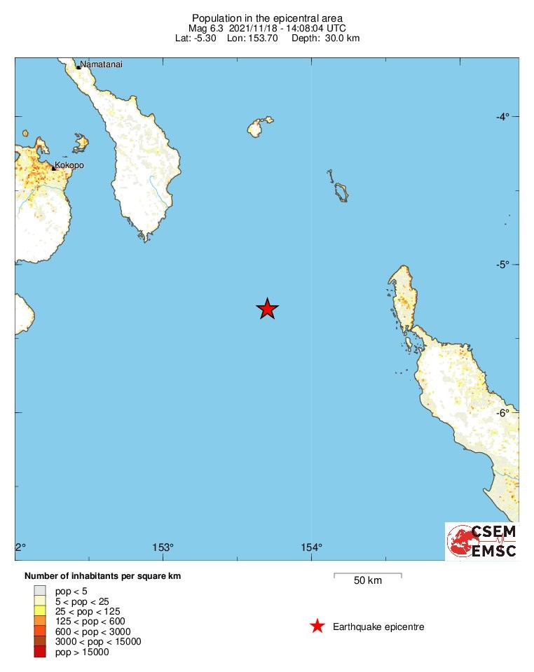 Papua Yeni Gine 6,3'le sallandı