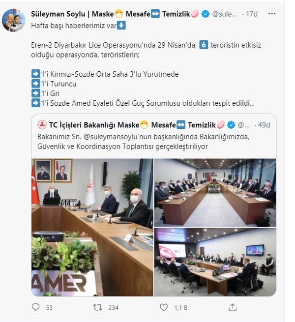 Bakan Soylu 'hafta başı haberlerimiz var' mesajıyla duyurdu