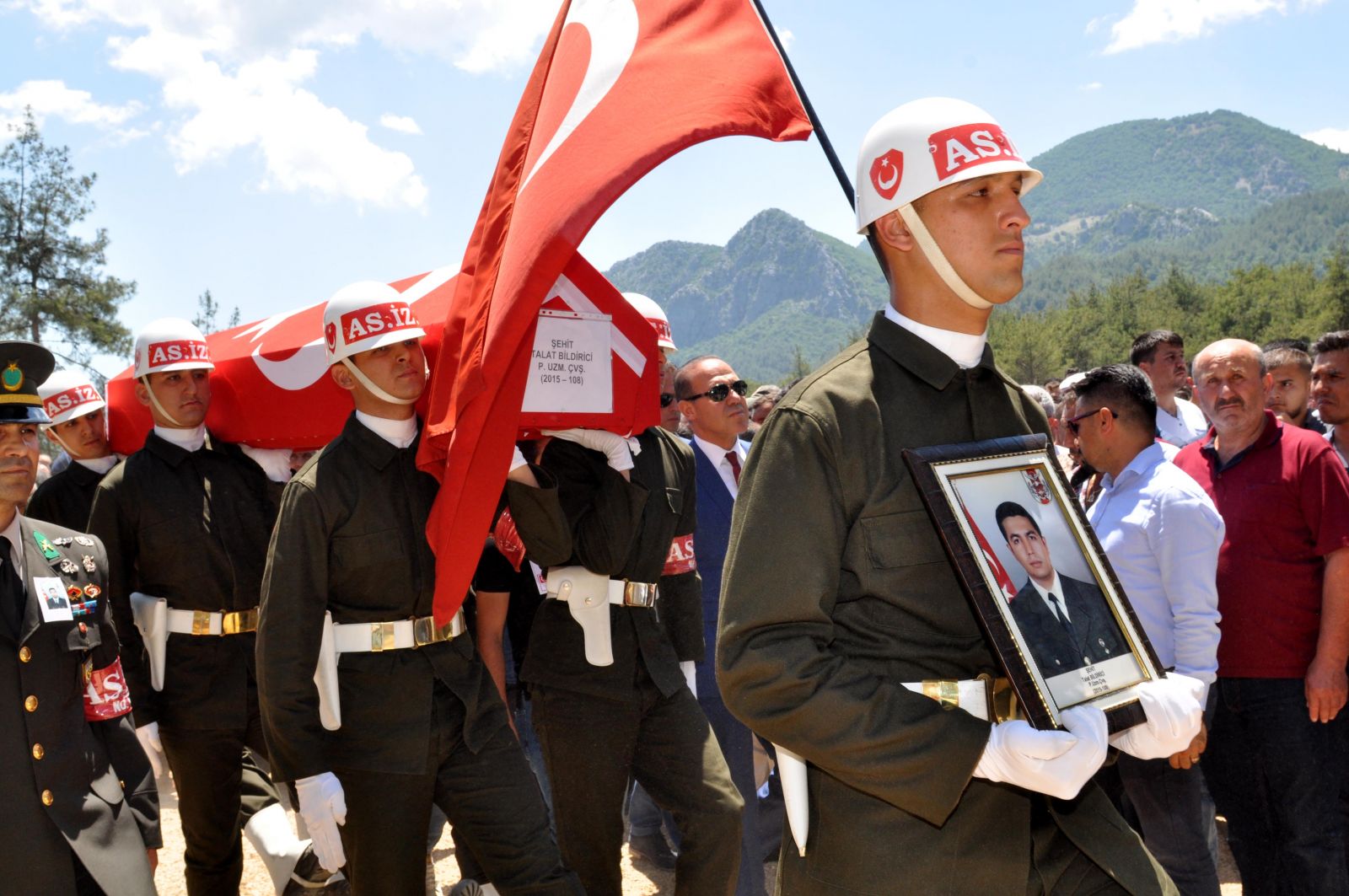 Bitlis şehidine hastanede son veda