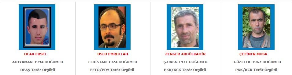 Tunceli'de öldürülen teröristin mavi listede olduğu ortaya çıktı