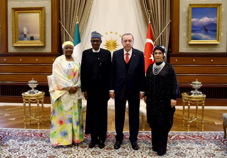 Erdoğan, Buhari onuruna öğle yemeği verdi