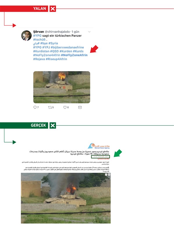 PYD/PKK destekçileri Afrin yalanlarında yine montaj yaptı
