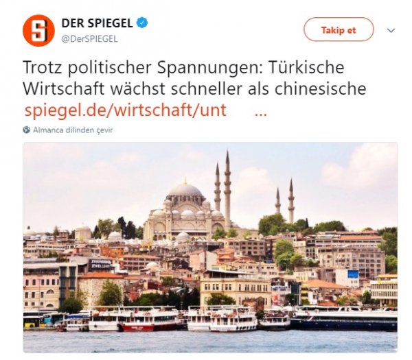 Alman medyası, Türk ekonomisinin yüzde 7,4 oranında büyümesine hayran kaldı