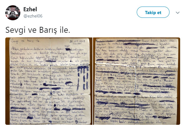 Ezhel'den cezaevinden mektup: Ben size ne yaptım
