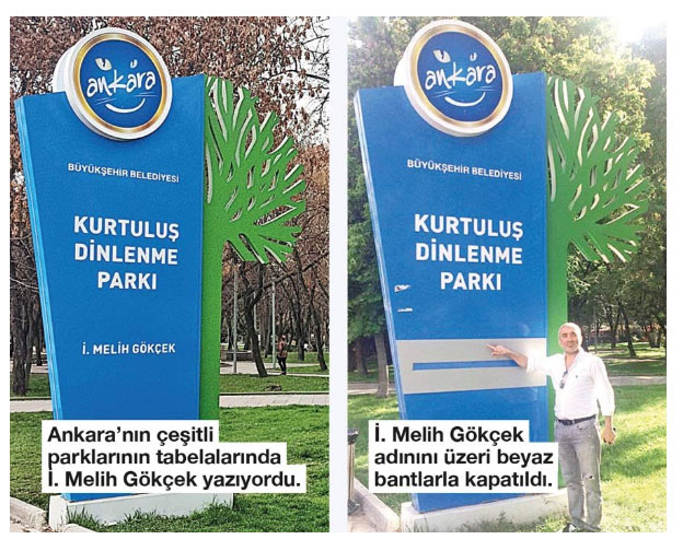 Melih Gökçek'in ismi Ankara'dan siliniyor