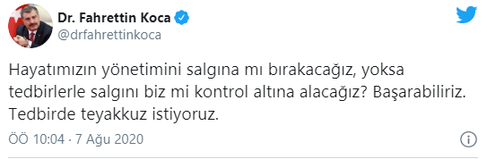 Sağlık Bakanı Koca uyardı: Tedbirde teyakkuz istiyoruz