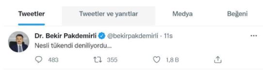 Bakan Pakdemirli'den ilginç paylaşım: Nesli tükendi deniliyordu