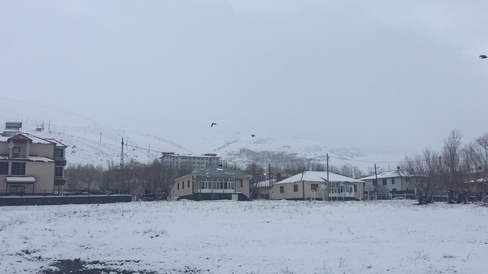 Karlıova'da kar etkili oluyor