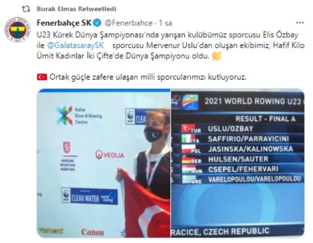Ezeli rakiplerden ortak paylaşım: Sporseverlerden büyük alkış aldı