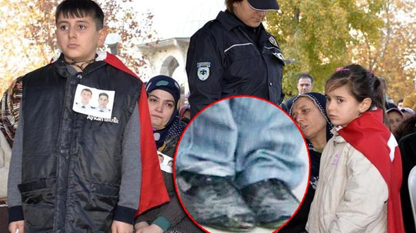 Şehit cenazesindeki yırtık ayakkabılı çocuğa Türkiye sahip çıktı