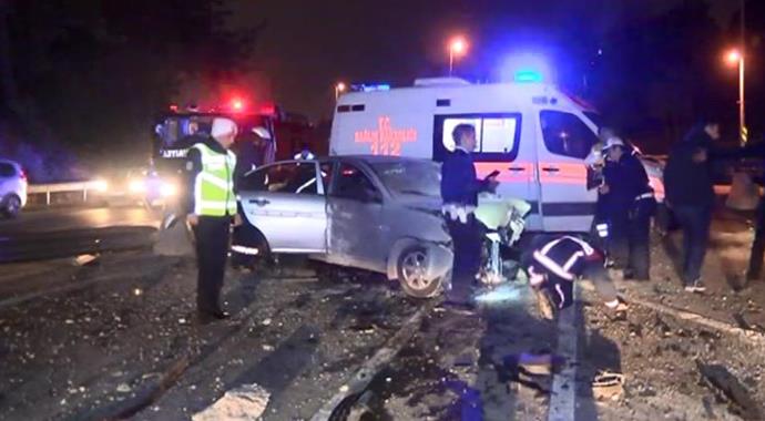 Üsküdar'da kaza: 3 polis yaralı