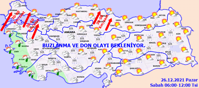 Meteoroloji uyardı: Buzlanma ve don yaşanacak