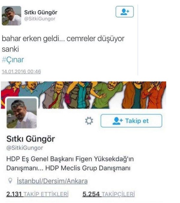 Figen Yüksekdağ'ın danışmanı hain saldırıyı kutladı