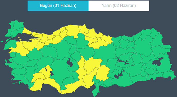 Meteoroloji'den İstanbul dahil 27 il için sarı kodlu uyarı