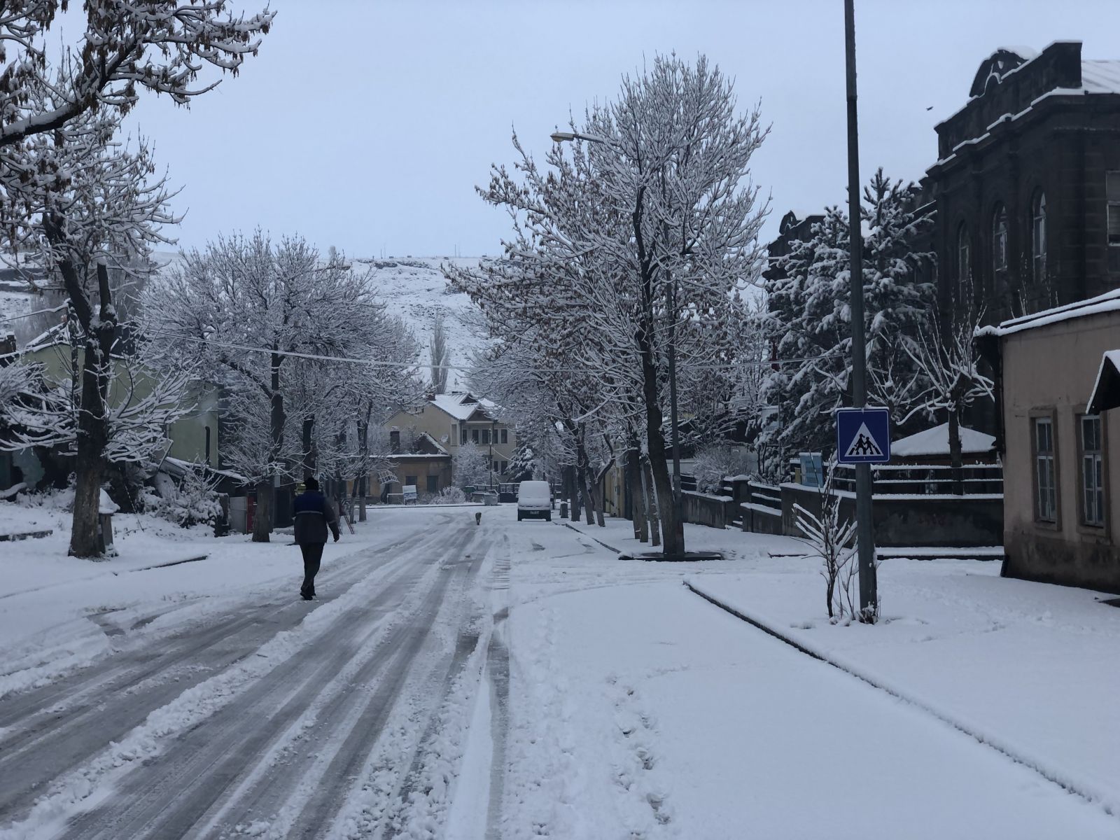 Baltık mimarisi yapılarıyla Kars'tan bembeyaz kartpostallık görüntüler