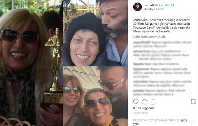 Oyuncu Serhat Kılıç annesini kaybetti