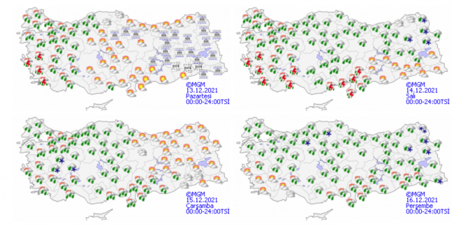 Meteoroloji duyurdu; Hava sıcaklıkları düşecek, cuma günü kar geliyor