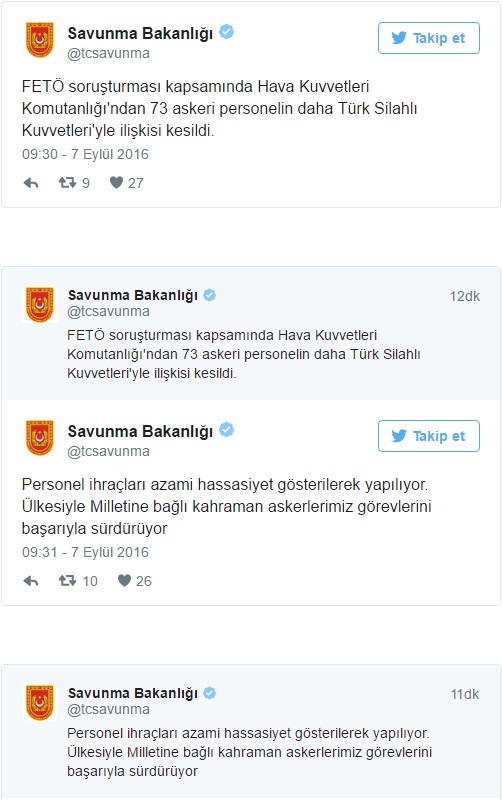 TSK'da yeni ihraçlar!