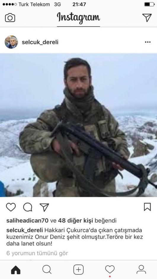 Selçuk Dereli'nin kuzeni de şehit oldu