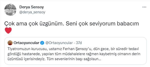 Ferhan Şensoy hayatını kaybetti