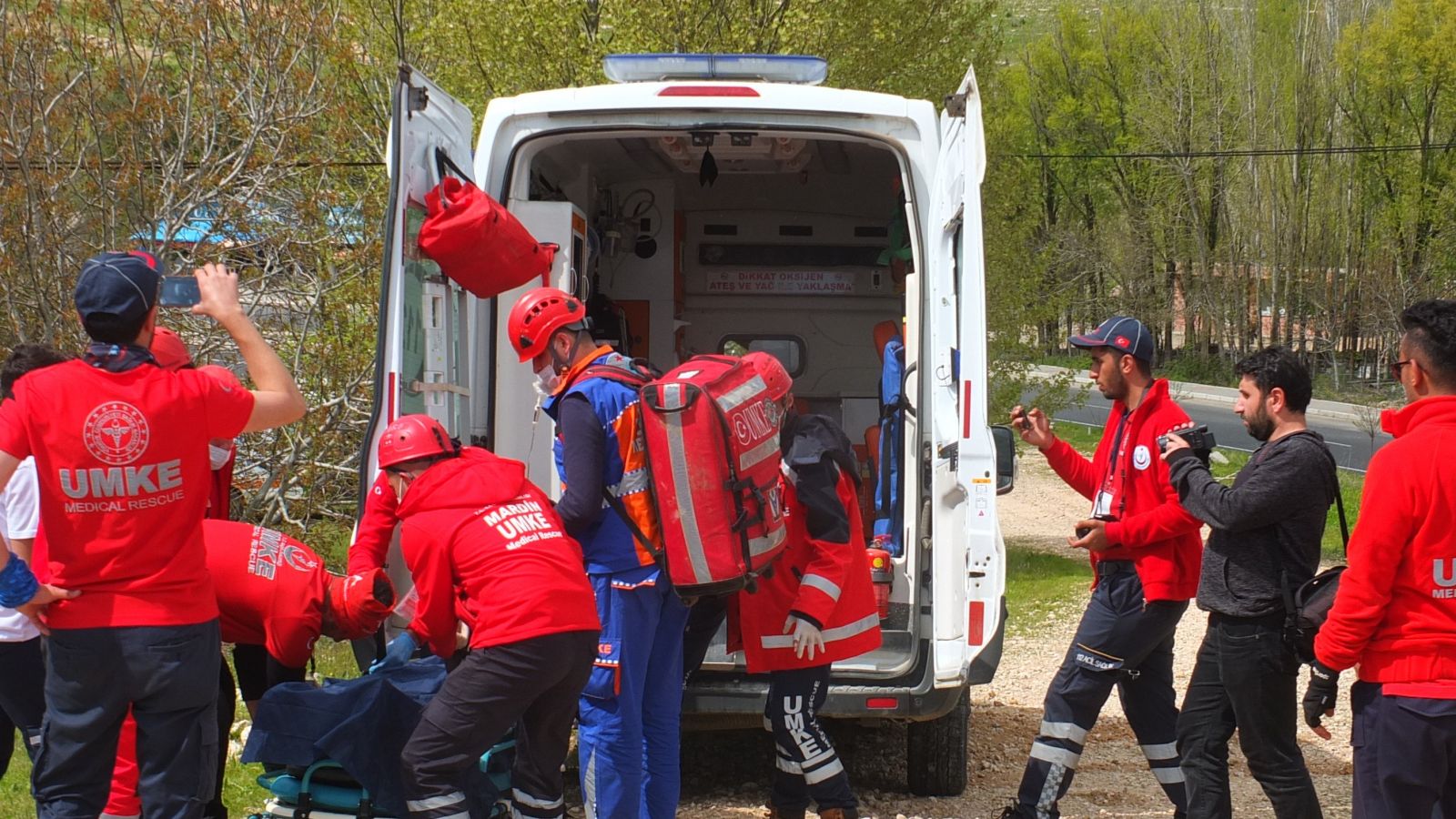 Mardin'de gerçeği aratmayan kaza tatbikatı
