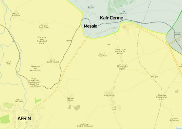 Afrin'e son 9 kilometre