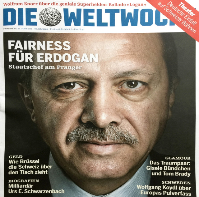 İsviçre'den şaşırtan Erdoğan manşeti!