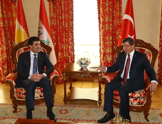 Davutoğlu Barzani ile görüştü