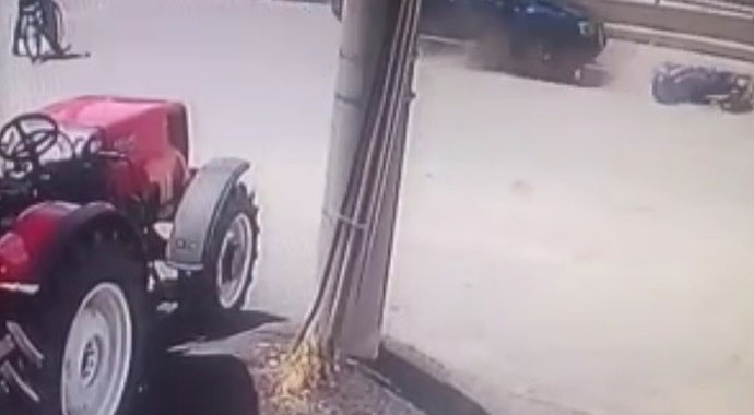 Bursa'da kırmızı ışıkta dehşet anı kamerada