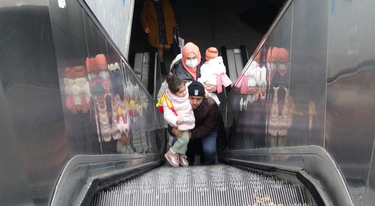 Taksim Metrosu’nda yürüyen merdiven çilesi
