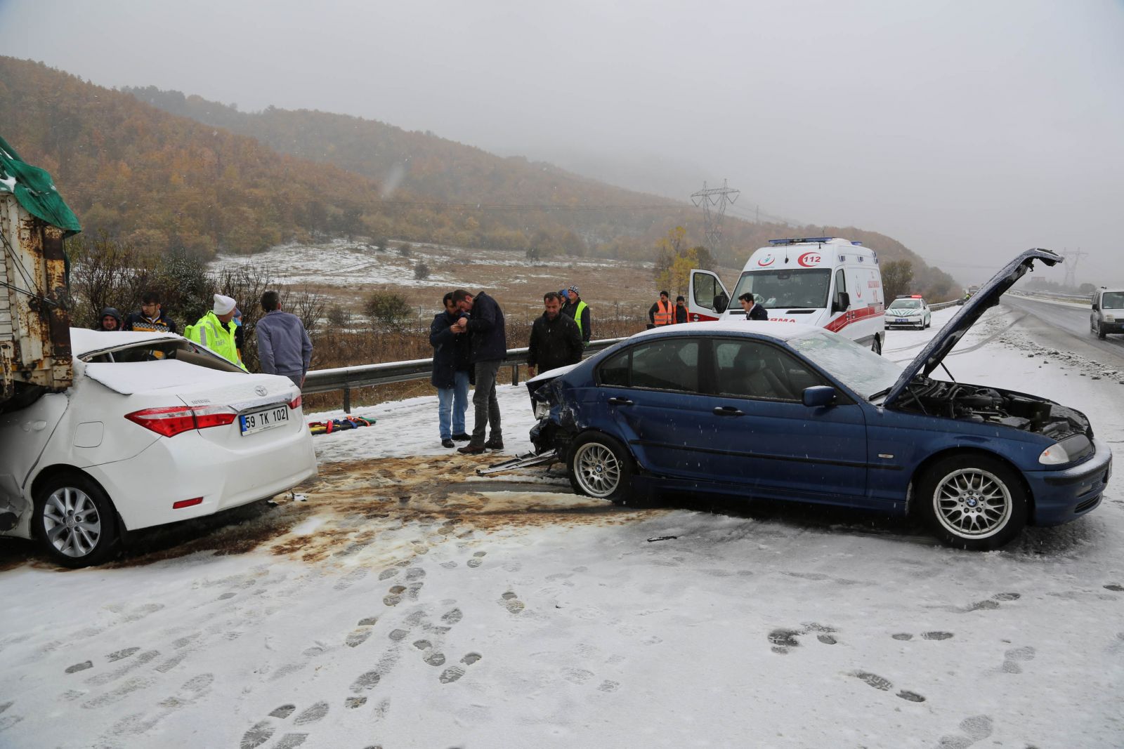 Bolu'da kar yağışı başladı