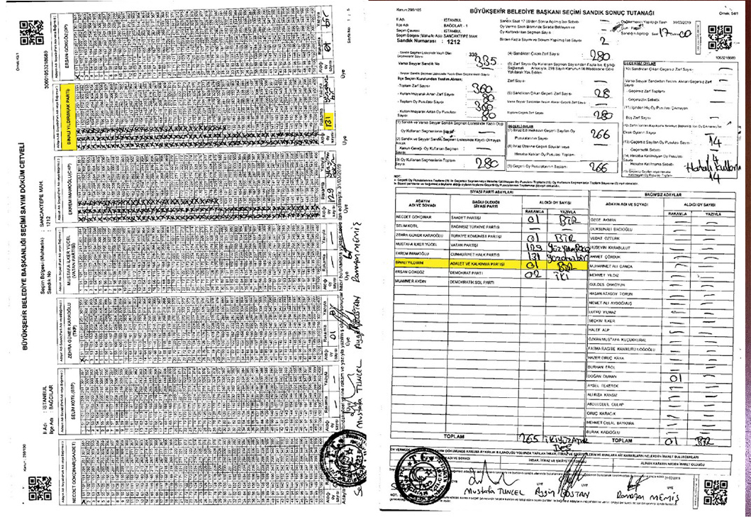 İstanbul'da aralarında tutarsızlık bulunan seçim tutanaklarının fotoğrafları ortaya çıktı