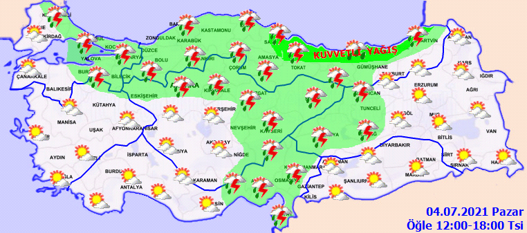 Meteoroloji il il uyardı! Kuvvetli sağanak bekleniyor