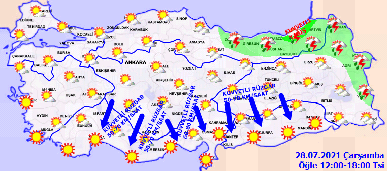 Meteoroloji'den Karadeniz'e sağanak ve sel uyarısı