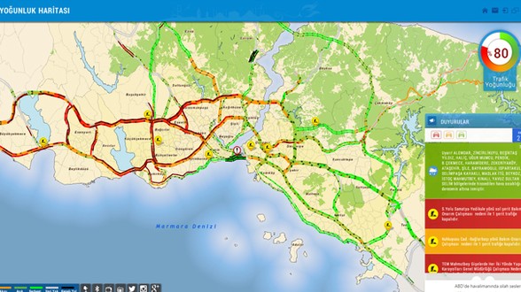 İstanbul'da yol durumu!