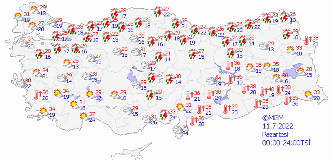 Sel tehlikesi sürüyor! Meteoroloji'den 6 il için sarı kodlu uyarı (11 Temmuz 2022 hava durumu)