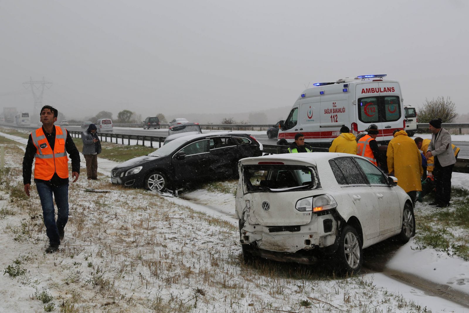 Bolu'da kar yağışı başladı