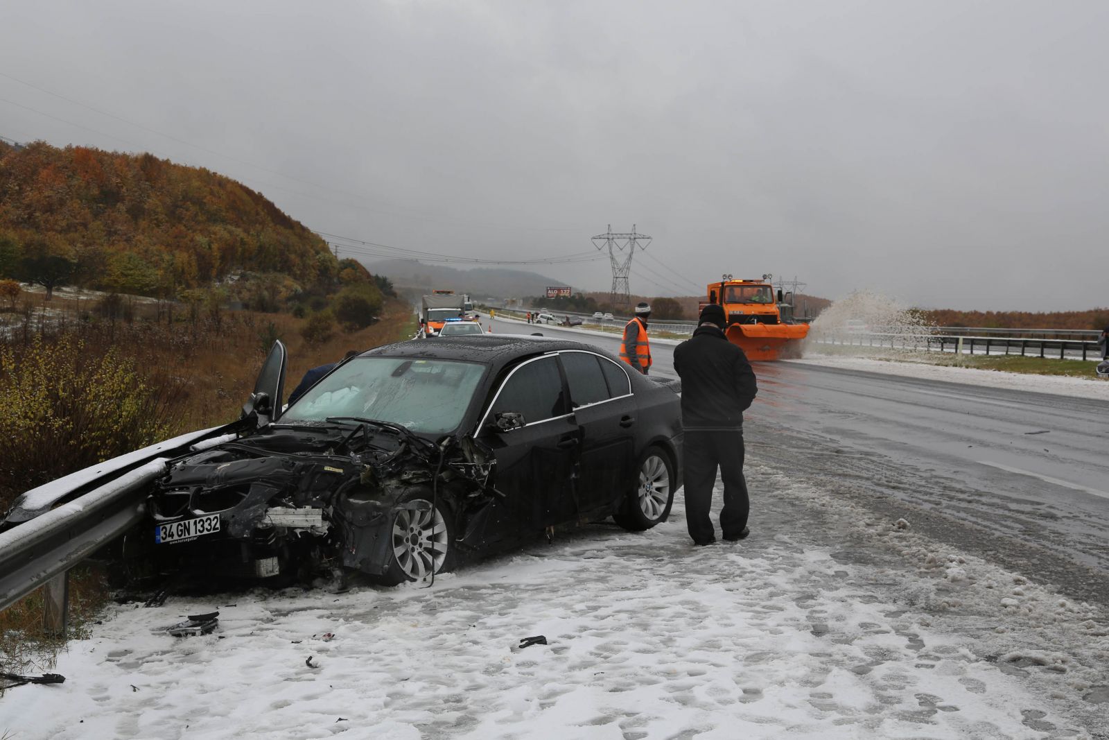 Bolu'da kar yağışı başladı