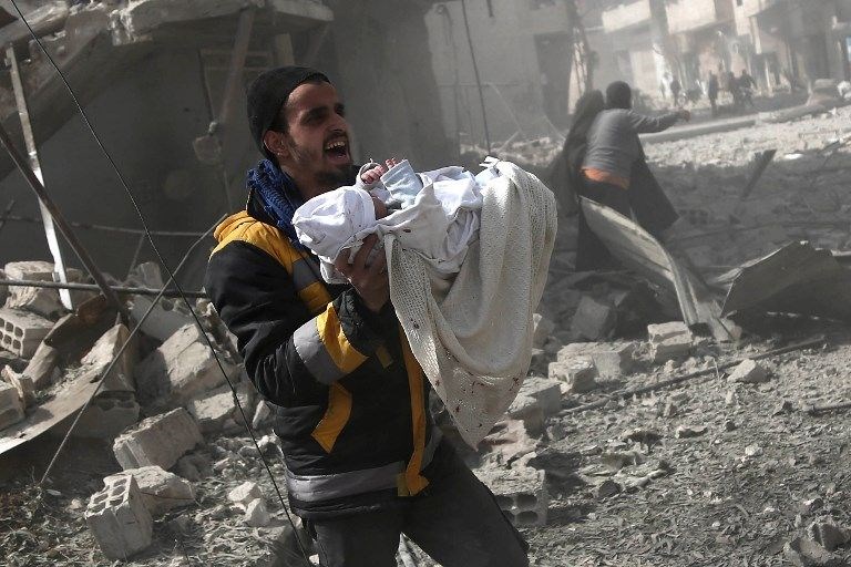Esad Doğu Guta'da katliam yapıyor! 48 saatte 250 ölü, 1200 yaralı ​