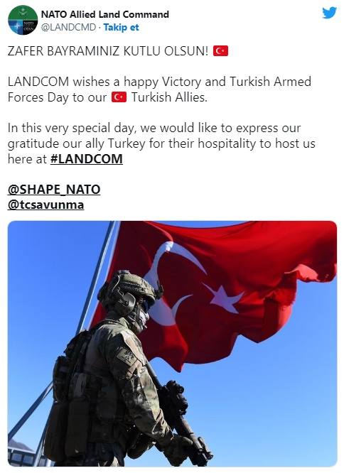 NATO'dan çifte standart! 30 Ağustos paylaşımını sildiler NATO'dan çifte standart! 30 Ağustos paylaşımını sildiler