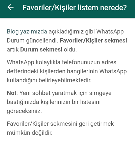 WhatsApp kişiler nerede? Durum nasıl geri getirilir? (KİŞİLERİ BULAMIYORUM, DURUM NEREDE?)