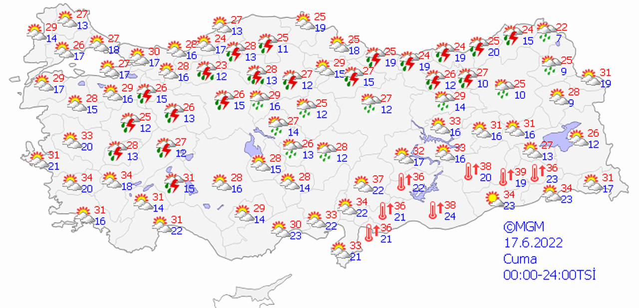 Meteoroloji ve AFAD'dan uyarı üstüne uyarı! Ankara dahil birçok kent için sarı alarm (17 Haziran 2022 hava durumu)