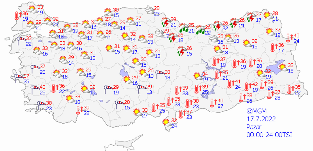 Meteoroloji'den son dakika uyarısı: Sıcaklar kavuracak, sağanak sürecek (17 Temmuz 2022 hava durumu) Meteoroloji'den son dakika uyarısı: Sıcaklar kavuracak, sağanak sürecek (17 Temmuz 2022 hava durumu)