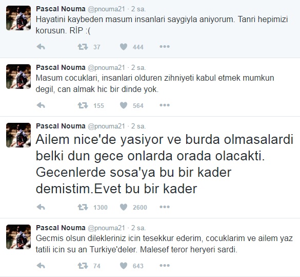 Nouma'nın Fransa yorumu: Bu bizim kaderimiz